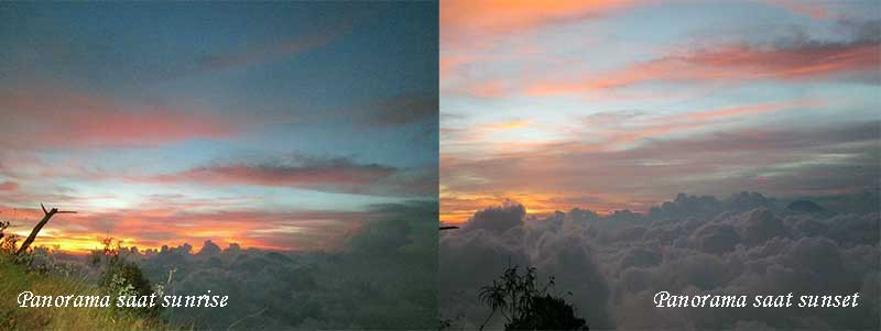 Panorama Sunrise dan Sunset di Gunung Merbabu